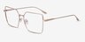 Flecto Rose Gold TitaniumEyeglass Frames from EyeBuyDirect, Angle View