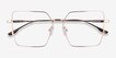 Flecto Rose Gold TitaniumEyeglass Frames from EyeBuyDirect, Closed View