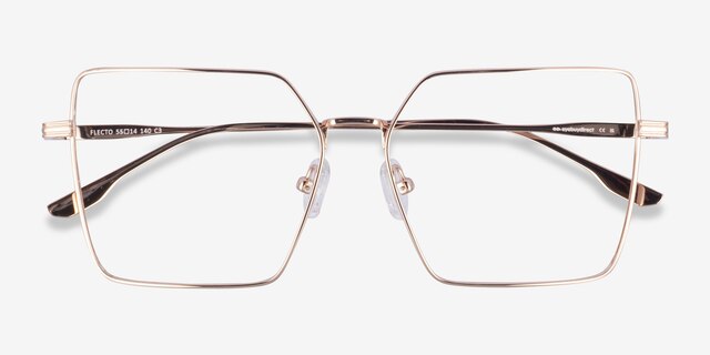 Flecto Rose Gold TitaniumEyeglass Frames from EyeBuyDirect, Closed View