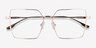 Flecto Rose Gold TitaniumEyeglass Frames from EyeBuyDirect, Closed View