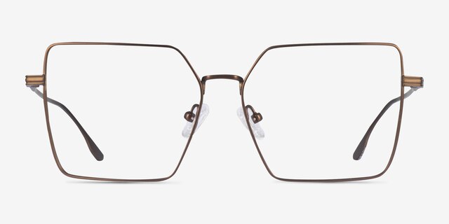 Flecto Bronze TitaniumMontures de lunettes de vue d'EyeBuyDirect, Vue de Face