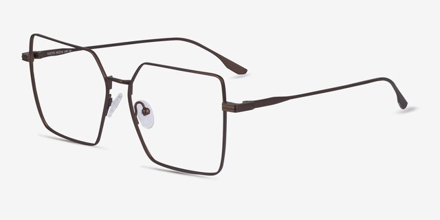 Flecto Bronze TitaniumMontures de lunettes de vue d'EyeBuyDirect, Vue d'Angle