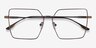 Flecto Bronze TitaniumMontures de lunettes de vue d'EyeBuyDirect, Vue Rapprochée