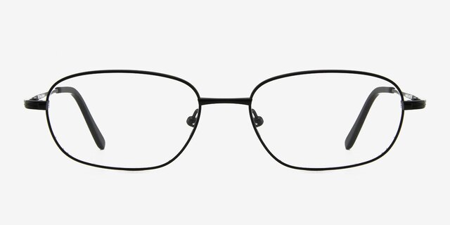 Arjun Noir TitaniumMontures de lunettes de vue d'EyeBuyDirect, Vue de Face