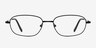 Arjun Noir TitaniumMontures de lunettes de vue d'EyeBuyDirect, Vue de Face