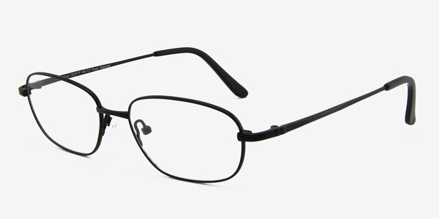 Arjun Noir TitaniumMontures de lunettes de vue d'EyeBuyDirect, Vue d'Angle