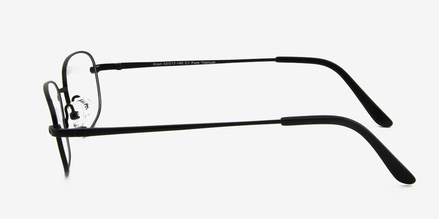 Arjun Noir TitaniumMontures de lunettes de vue d'EyeBuyDirect, Vue de Côté