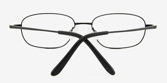 Arjun Noir TitaniumMontures de lunettes de vue d'EyeBuyDirect, Vue Rapprochée