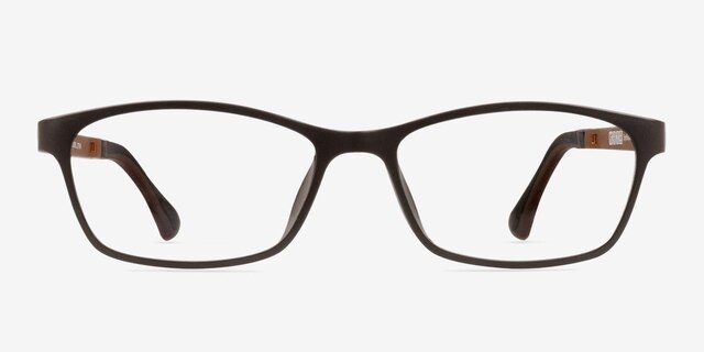 Angelcol Coffee PlasticEyeglass Frames from EyeBuyDirect, Front View