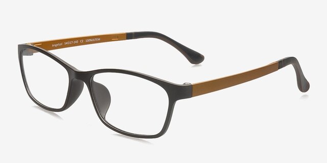 Angelcol Coffee PlasticEyeglass Frames from EyeBuyDirect, Angle View