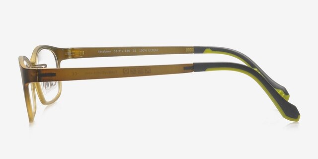 Roseborn Olive PlasticEyeglass Frames from EyeBuyDirect, Side View