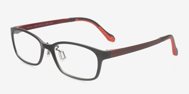 Roseborn Black PlasticEyeglass Frames from EyeBuyDirect, Angle View