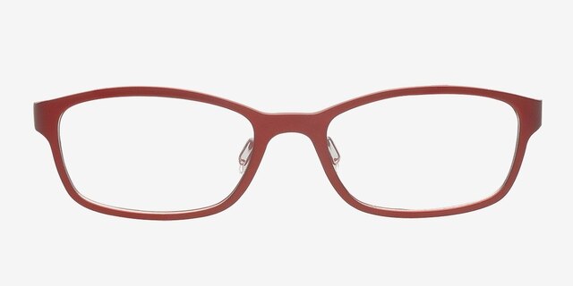 Bluetaki Red PlasticEyeglass Frames from EyeBuyDirect, Front View