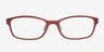 Bluetaki Red PlasticEyeglass Frames from EyeBuyDirect, Front View