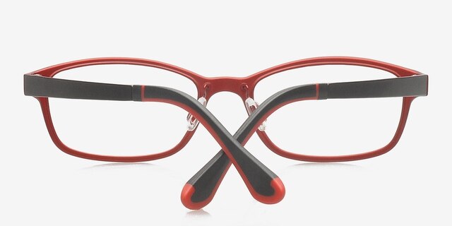 Bluetaki Red PlasticEyeglass Frames from EyeBuyDirect, Closed View
