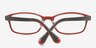 Bluetaki Red PlasticEyeglass Frames from EyeBuyDirect, Closed View