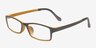 Dresido Coffee PlasticEyeglass Frames from EyeBuyDirect, Angle View