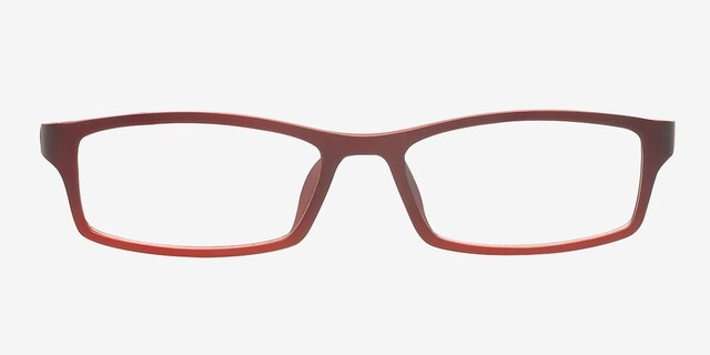 Dresido Red PlasticEyeglass Frames from EyeBuyDirect, Front View