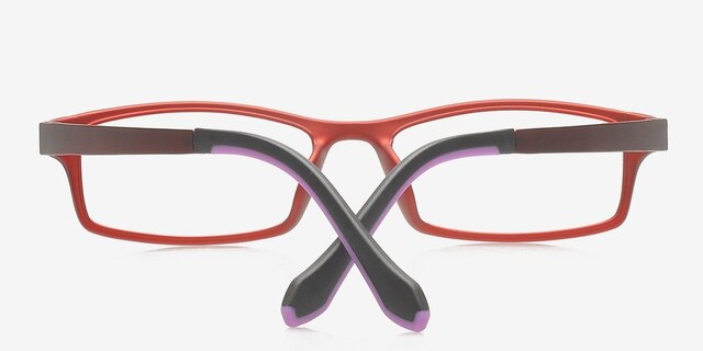 Dresido Red PlasticEyeglass Frames from EyeBuyDirect, Closed View