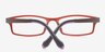 Dresido Red PlasticEyeglass Frames from EyeBuyDirect, Closed View