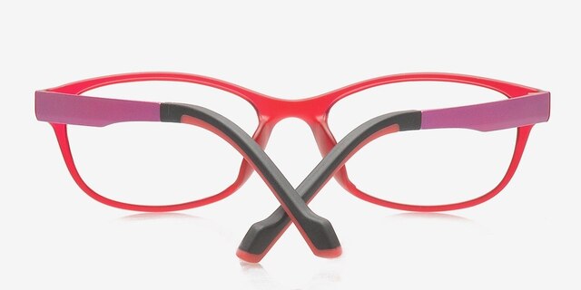 Barntala Red PlasticEyeglass Frames from EyeBuyDirect, Closed View