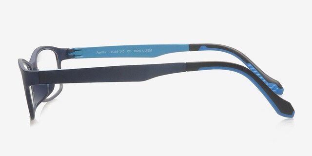 Agriita Navy PlasticEyeglass Frames from EyeBuyDirect, Side View