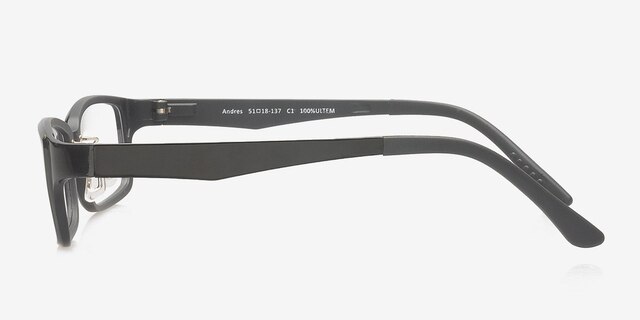 Andres Black PlasticEyeglass Frames from EyeBuyDirect, Side View