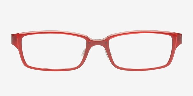 Andres Red PlasticEyeglass Frames from EyeBuyDirect, Front View