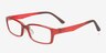 Andres Red PlasticEyeglass Frames from EyeBuyDirect, Angle View