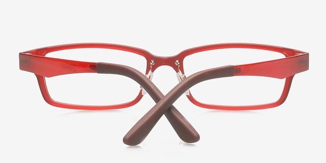 Andres Red PlasticEyeglass Frames from EyeBuyDirect, Closed View