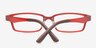 Andres Red PlasticEyeglass Frames from EyeBuyDirect, Closed View