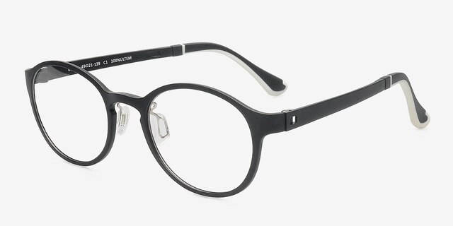 Darcy Black PlasticEyeglass Frames from EyeBuyDirect, Angle View