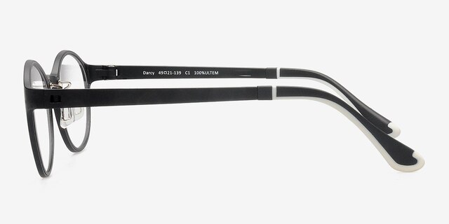 Darcy Black PlasticEyeglass Frames from EyeBuyDirect, Side View