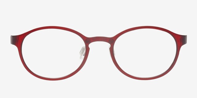 Darcy Burgundy PlasticEyeglass Frames from EyeBuyDirect, Front View