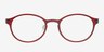 Darcy Burgundy PlasticEyeglass Frames from EyeBuyDirect, Front View