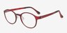 Darcy Burgundy PlasticEyeglass Frames from EyeBuyDirect, Angle View