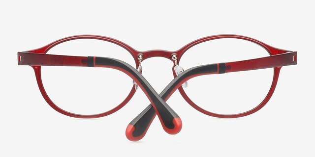 Darcy Burgundy PlasticEyeglass Frames from EyeBuyDirect, Closed View
