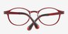 Darcy Burgundy PlasticEyeglass Frames from EyeBuyDirect, Closed View
