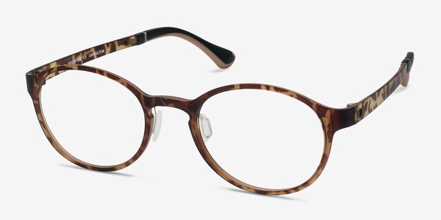 Darcy Tortoise PlasticEyeglass Frames from EyeBuyDirect, Angle View