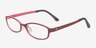 Aleah Burgundy PlasticEyeglass Frames from EyeBuyDirect, Angle View