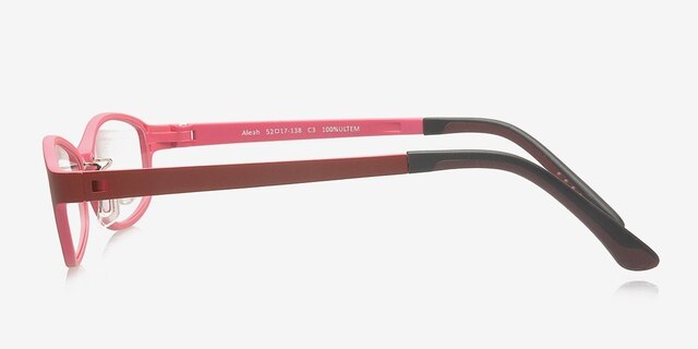 Aleah Burgundy PlasticEyeglass Frames from EyeBuyDirect, Side View
