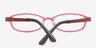 Aleah Burgundy PlasticEyeglass Frames from EyeBuyDirect, Closed View