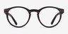 Jungle Striped Dark Wood Eco-friendlyEyeglass Frames from EyeBuyDirect, Front View