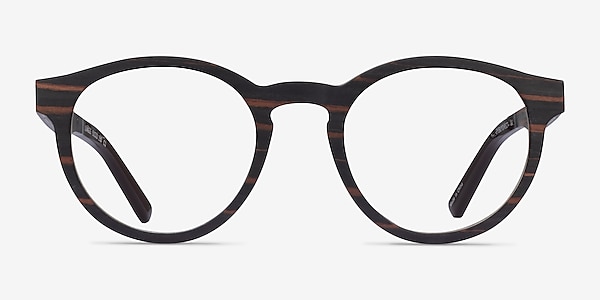 Jungle Striped Dark Wood Wood-texture Eyeglass Frames