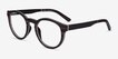 Jungle Striped Dark Wood Mixed WoodEyeglass Frames from EyeBuyDirect, Angle View