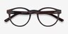 Jungle Striped Dark Wood Eco-friendlyEyeglass Frames from EyeBuyDirect, Closed View