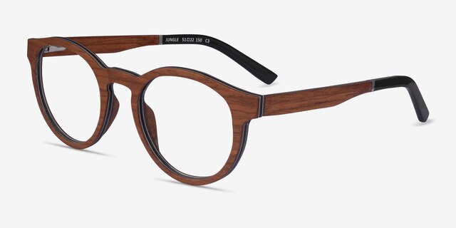Jungle Light Wood Wood-textureEyeglass Frames from EyeBuyDirect, Angle View