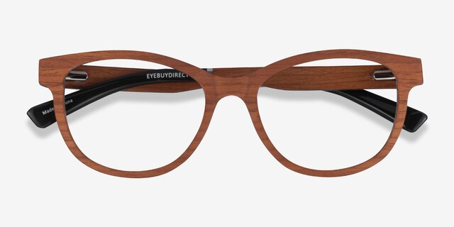 Botany Light Wood Eco-friendlyEyeglass Frames from EyeBuyDirect, Closed View