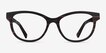 Botany Striped Dark Wood Mixed WoodEyeglass Frames from EyeBuyDirect, Front View