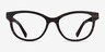 Botany Striped Dark Wood Eco-friendlyEyeglass Frames from EyeBuyDirect, Front View